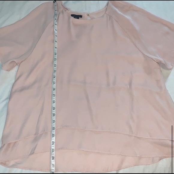 Metaphor Chiffon Blush Pink Layered Blouse XL - Picture 6 of 7